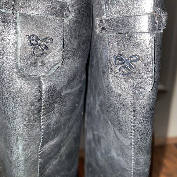 Sam Edelman Paradox 6.5 Black Leather Pull On Knee High Riding Boots Slip On - Picture 5 of 10